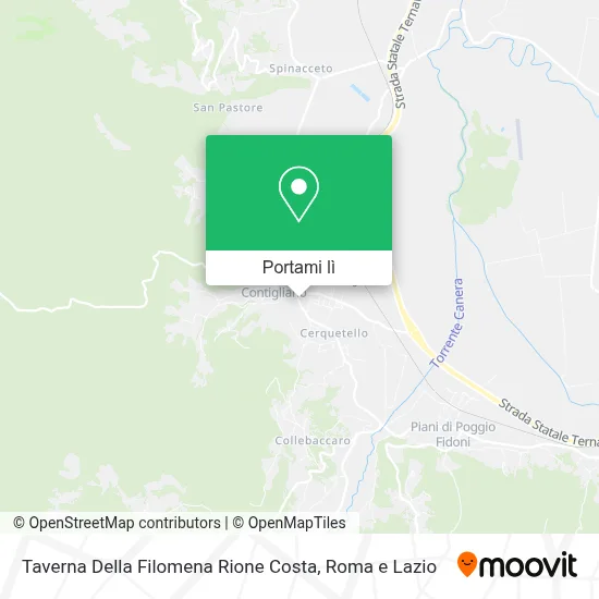 Mappa Taverna Della Filomena Rione Costa