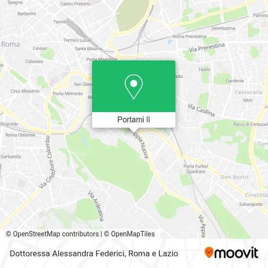 Mappa Dottoressa Alessandra Federici
