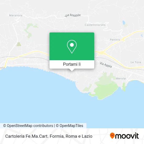 Mappa Cartoleria Fe.Ma.Cart. Formia