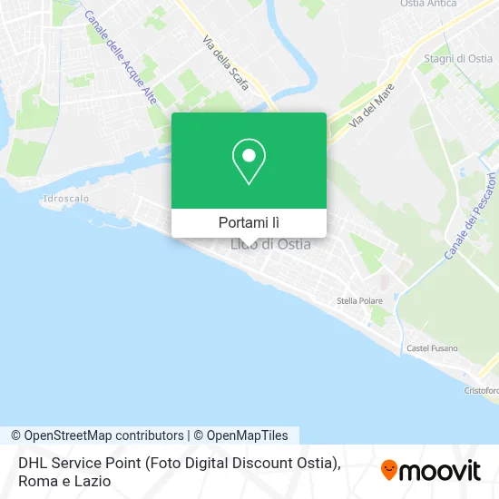 Mappa DHL Service Point (Foto Digital Discount Ostia)