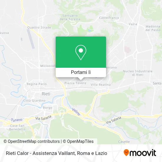 Mappa Rieti Calor - Assistenza Vaillant
