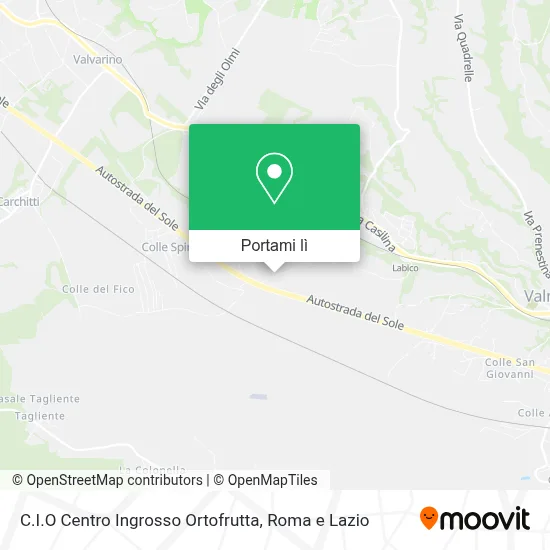 Mappa C.I.O  Centro Ingrosso Ortofrutta