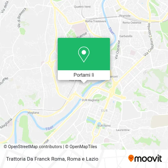 Mappa Trattoria Da Franck Roma