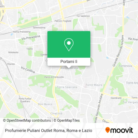 Mappa Profumerie Puliani Outlet Roma