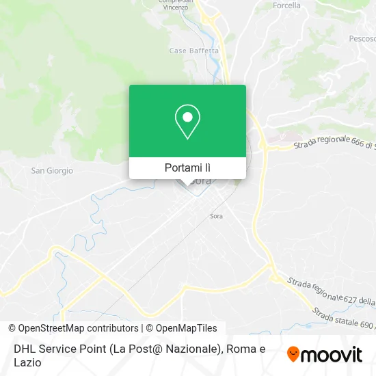 Mappa DHL Service Point (La Post@ Nazionale)