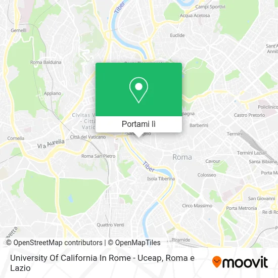 Mappa University Of California In Rome - Uceap