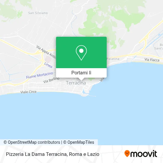 Mappa Pizzeria La Dama Terracina