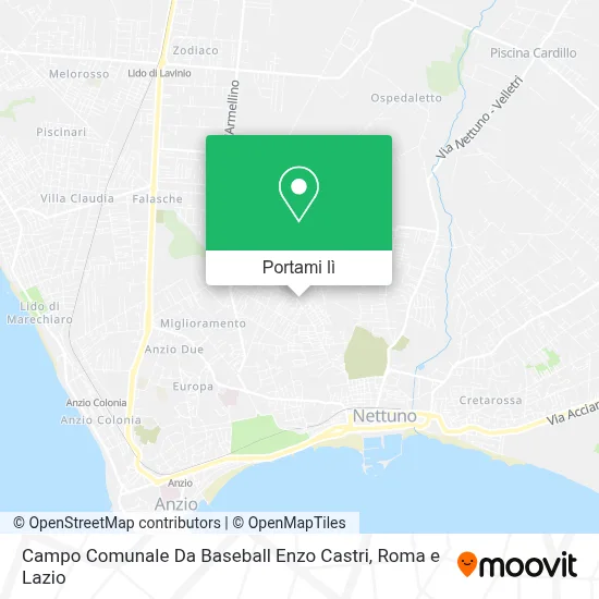 Mappa Campo Comunale Da Baseball Enzo Castri
