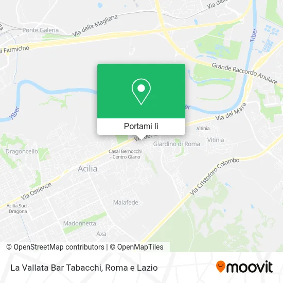 Mappa La Vallata Bar Tabacchi