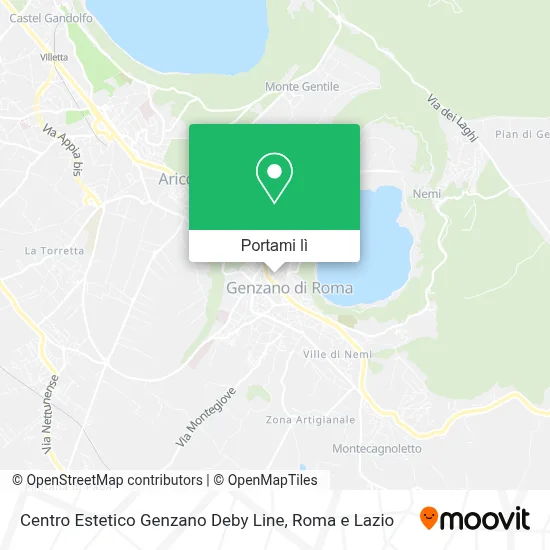 Mappa Centro Estetico Genzano Deby Line