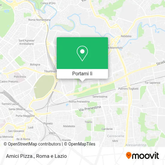 Mappa Amici Pizza.