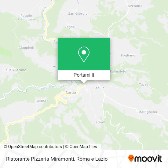 Mappa Ristorante Pizzeria Miramonti