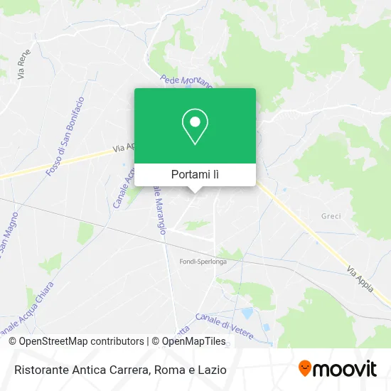 Mappa Ristorante Antica Carrera