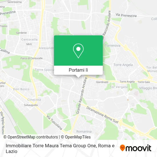 Mappa Immobiliare Torre Maura Tema Group One