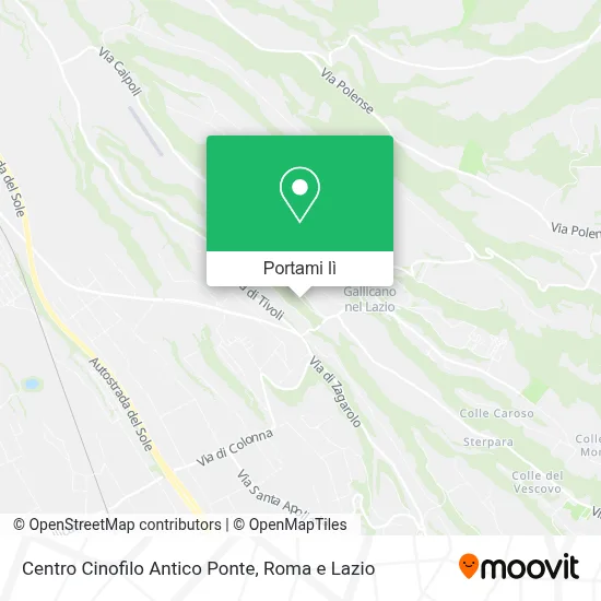 Mappa Centro Cinofilo Antico Ponte