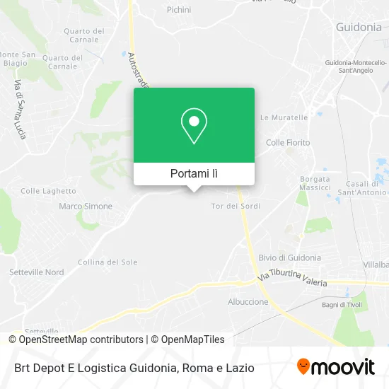 Mappa Brt Depot E Logistica Guidonia