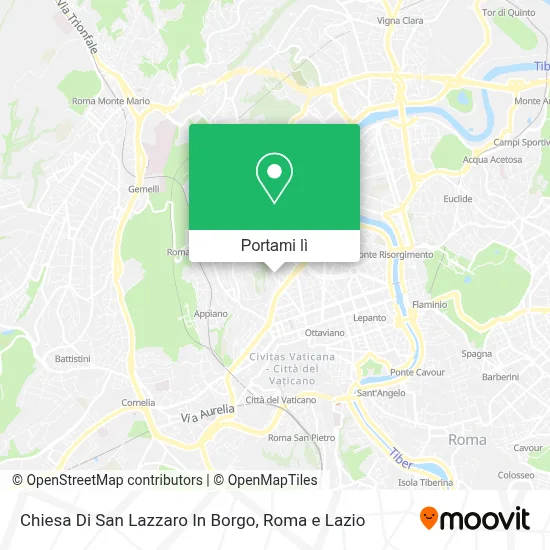 Mappa Chiesa Di San Lazzaro In Borgo