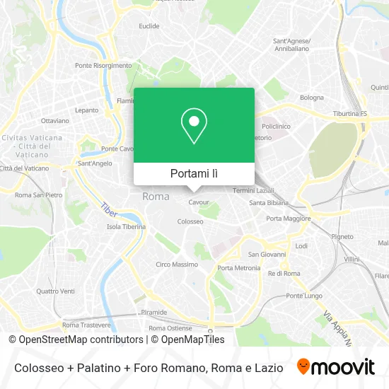 Mappa Colosseo + Palatino + Foro Romano