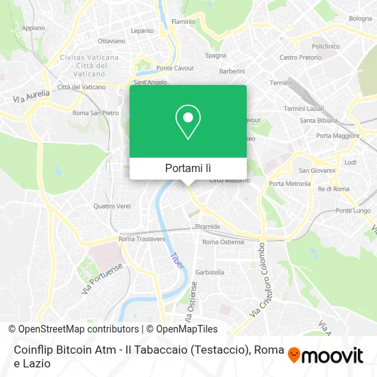 Mappa Coinflip Bitcoin Atm - Il Tabaccaio (Testaccio)