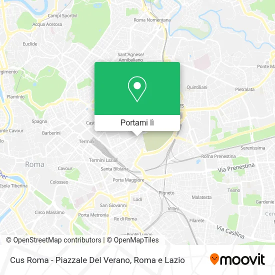 Mappa Cus Roma - Piazzale Del Verano