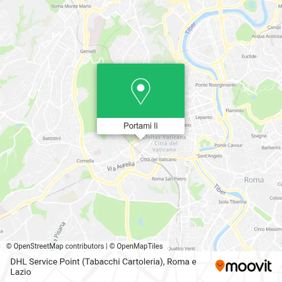 Mappa DHL Service Point (Tabacchi Cartoleria)