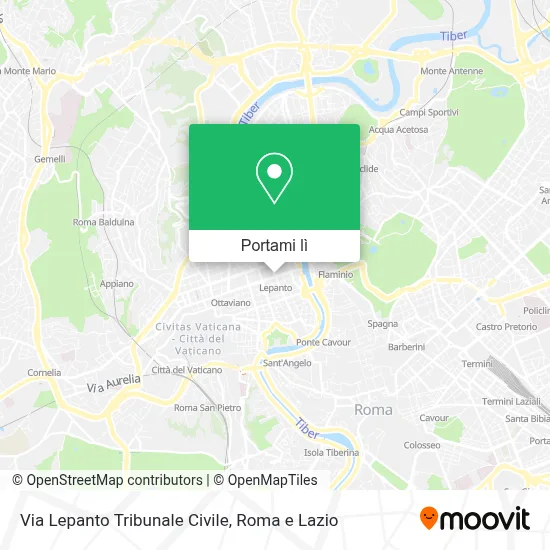 Mappa Via Lepanto Tribunale Civile