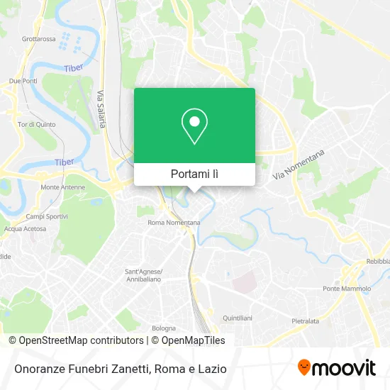 Mappa Onoranze Funebri Zanetti