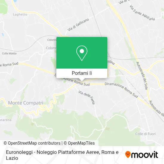 Mappa Euronoleggi - Noleggio Piattaforme Aeree