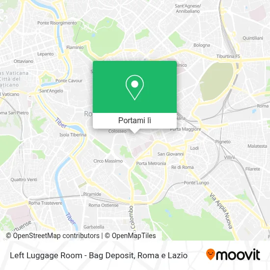 Mappa Left Luggage Room - Bag Deposit