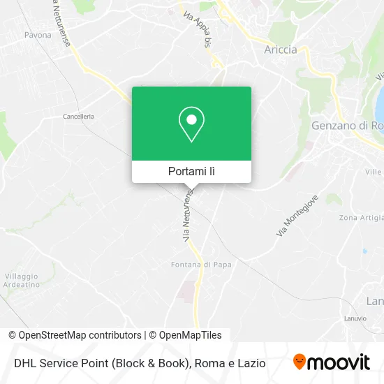 Mappa DHL Service Point (Block & Book)