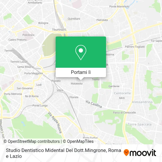 Mappa Studio Dentistico Midental Del Dott.Mingrone
