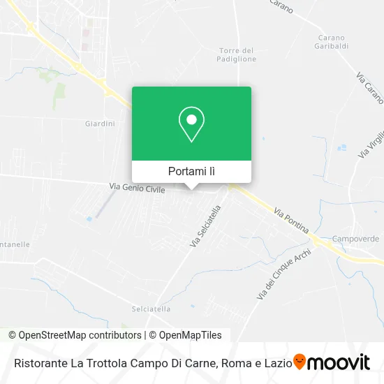 Mappa Ristorante La Trottola Campo Di Carne