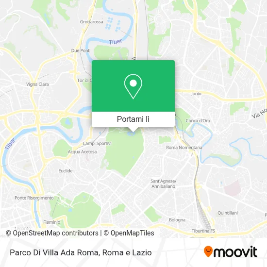 Mappa Parco Di Villa Ada Roma