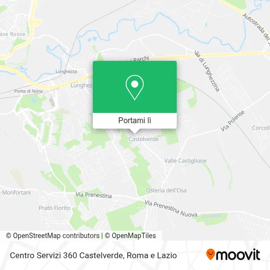 Mappa Centro Servizi 360  Castelverde