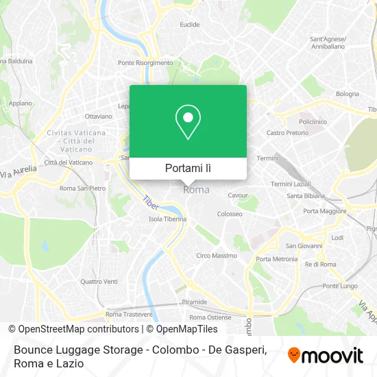 Mappa Bounce Luggage Storage - Colombo - De Gasperi