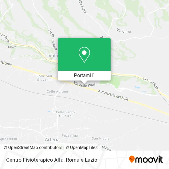 Mappa Centro Fisioterapico Alfa