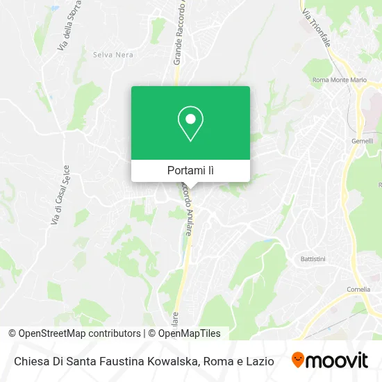 Mappa Chiesa Di Santa Faustina Kowalska