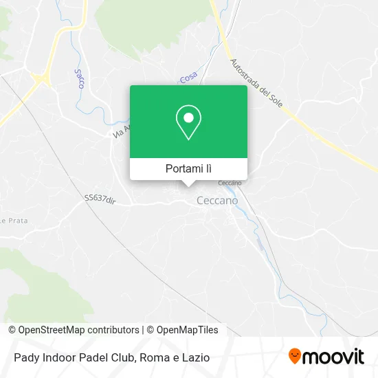 Mappa Pady Indoor Padel Club