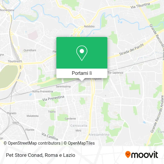 Mappa Pet Store Conad