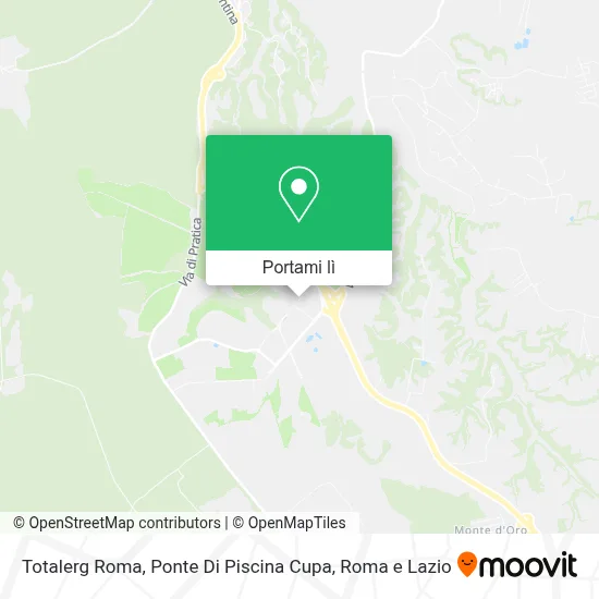 Mappa Totalerg Roma, Ponte Di Piscina Cupa