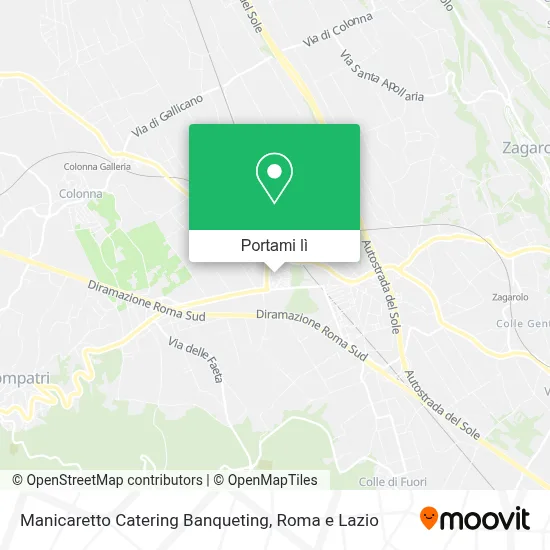 Mappa Manicaretto Catering Banqueting