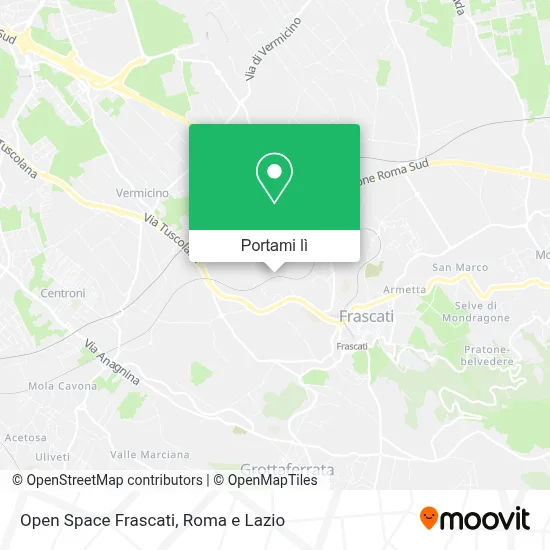 Mappa Open Space Frascati