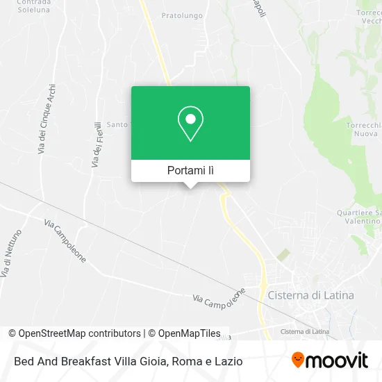 Mappa Bed And Breakfast Villa Gioia