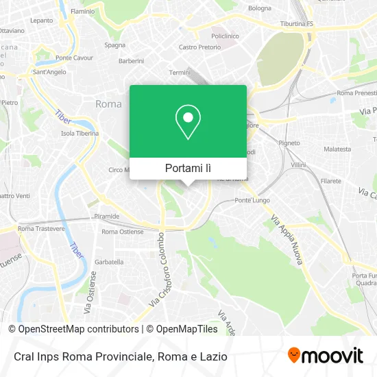 Mappa Cral Inps Roma Provinciale