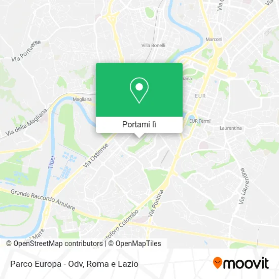 Mappa Parco Europa - Odv