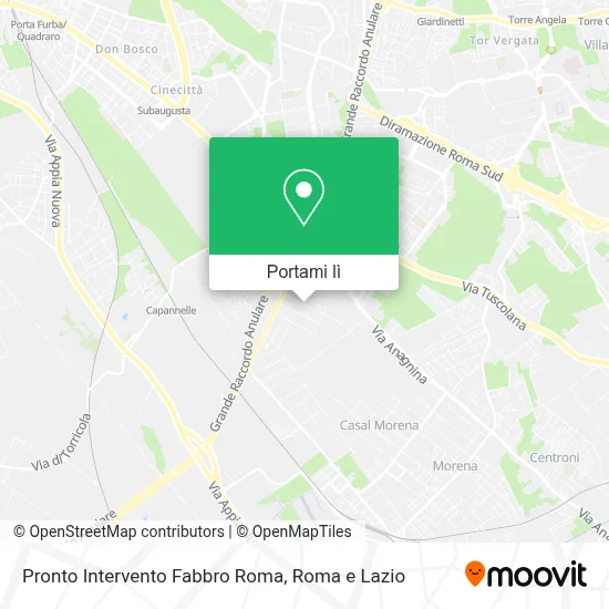 Mappa Pronto Intervento Fabbro Roma