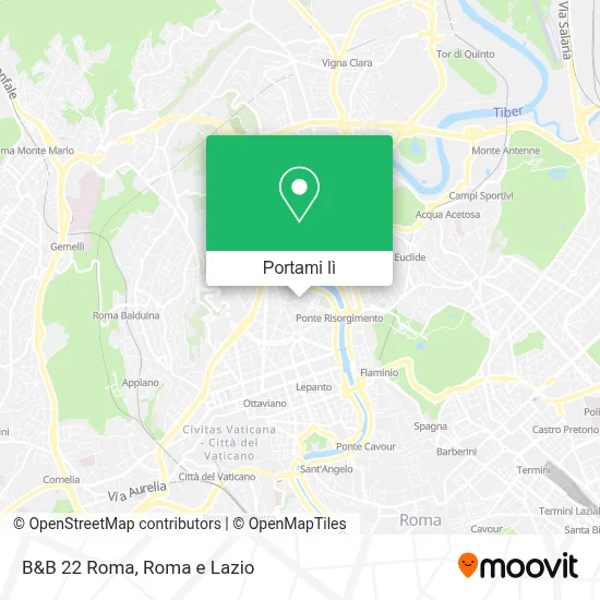 Mappa B&B 22 Roma
