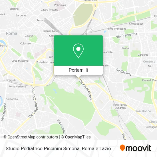 Mappa Studio Pediatrico Piccinini Simona