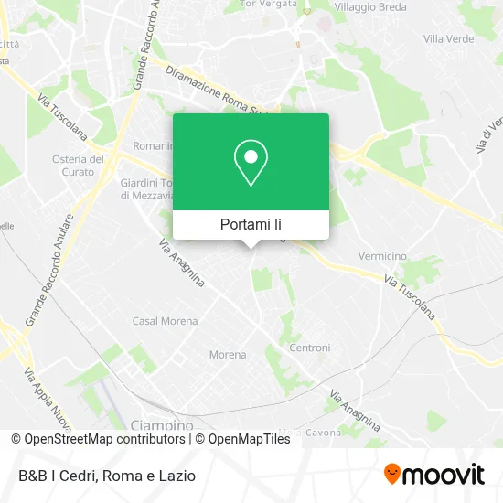 Mappa B&B I Cedri