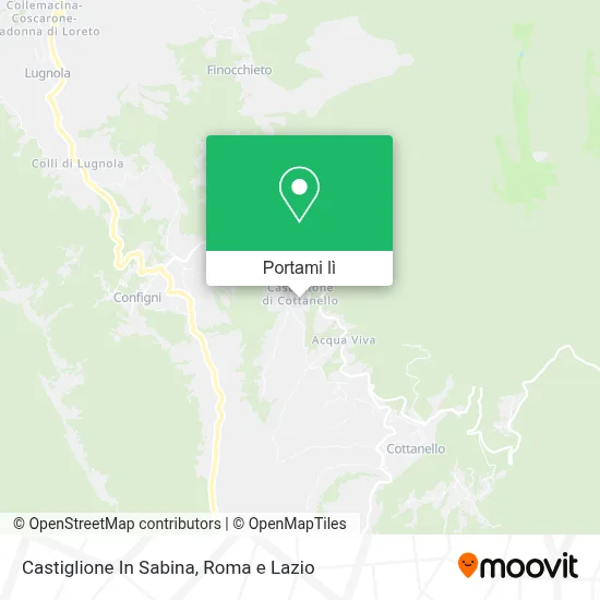 Mappa Castiglione In Sabina